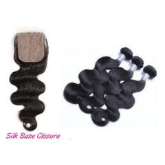 Hair-N-Paris Silk Base Closure and 3 Bundle Set