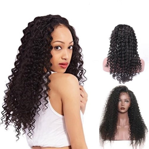 Hair-N-Paris Premium Deep Wave Full Lace Human Hair Wig